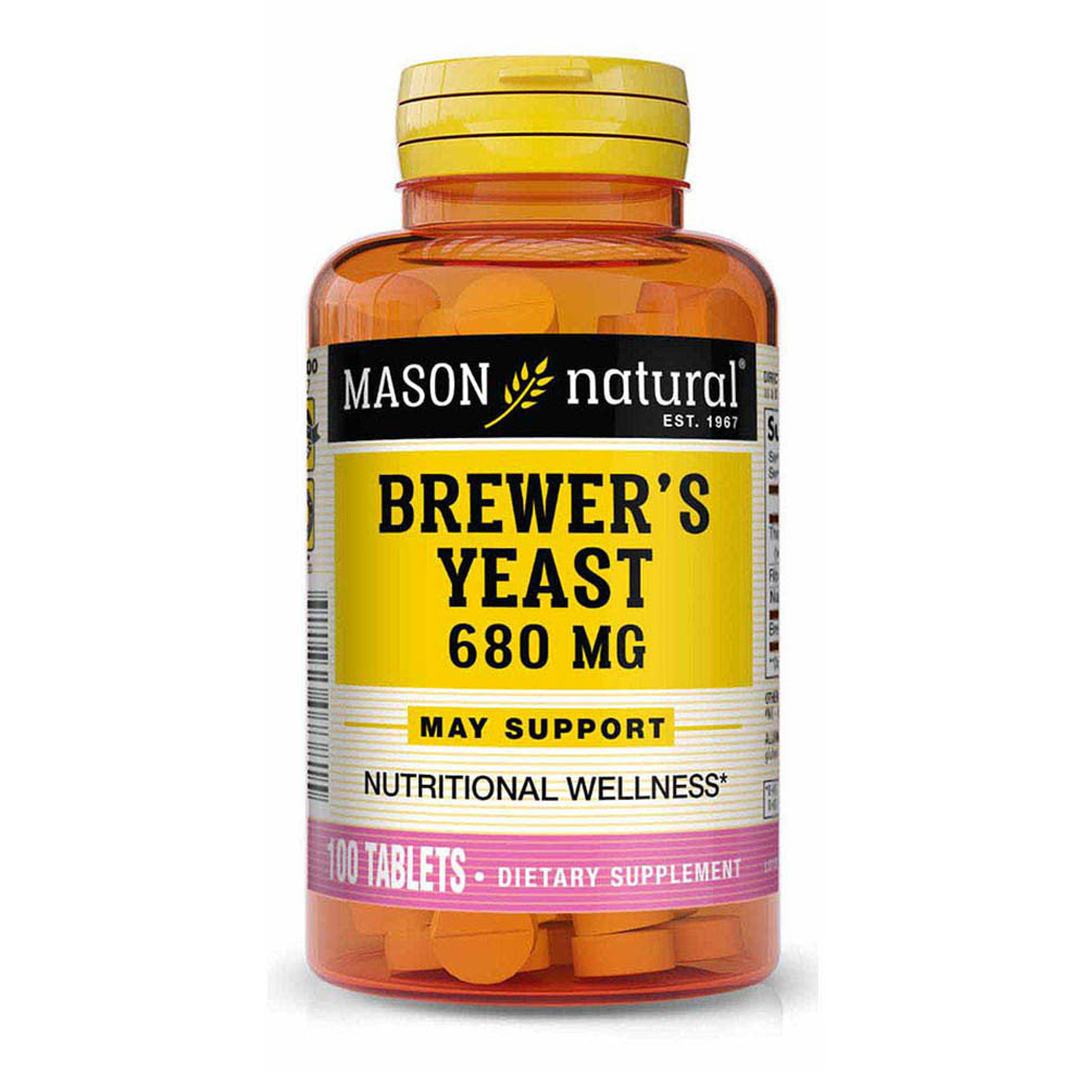 Mason Natural Brewers Yeast 680 Mg Tablets For Energy - 100 Ea